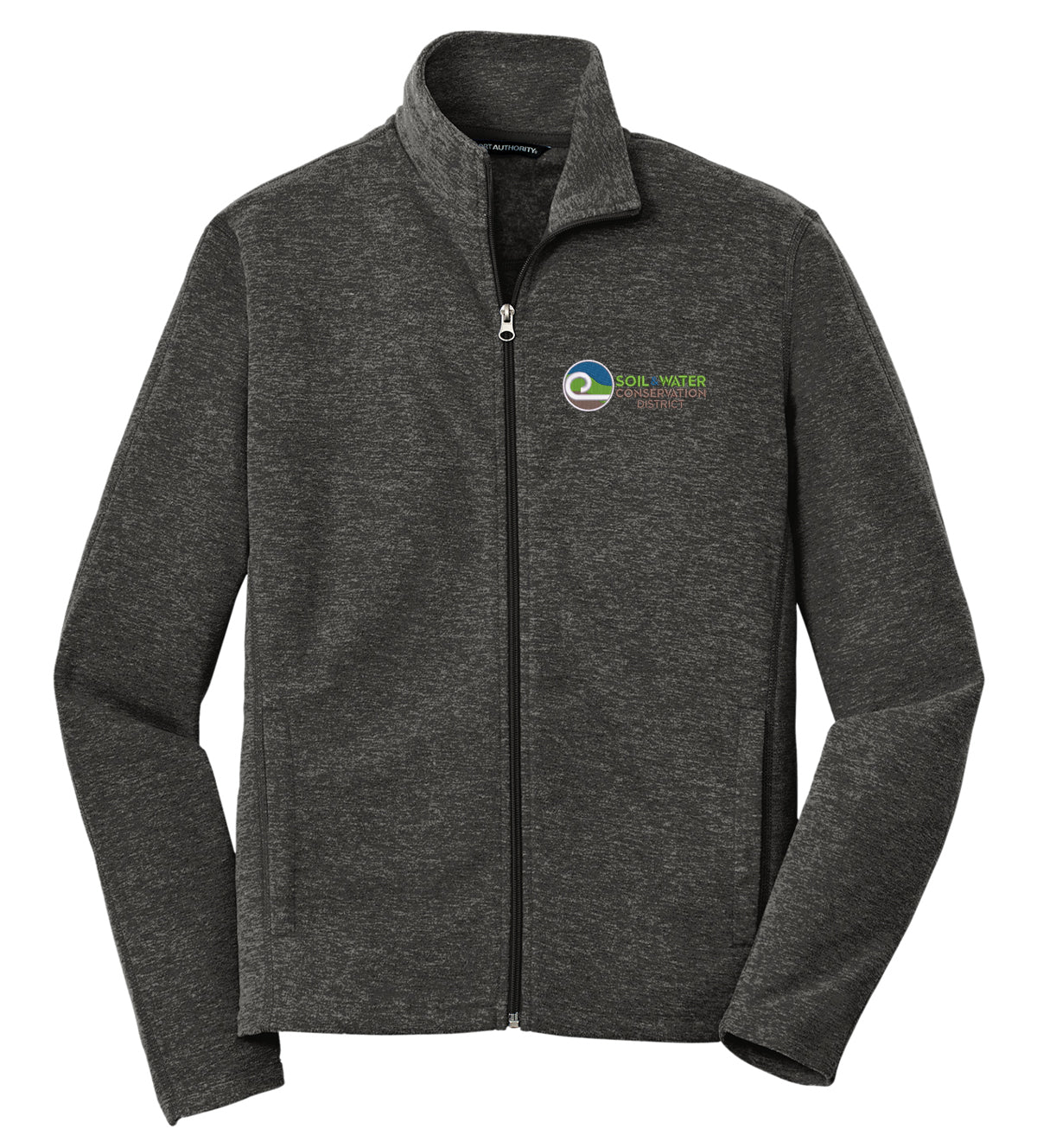 F235 Port Authority® Heather Microfleece Full-Zip Jacket – shopshowme